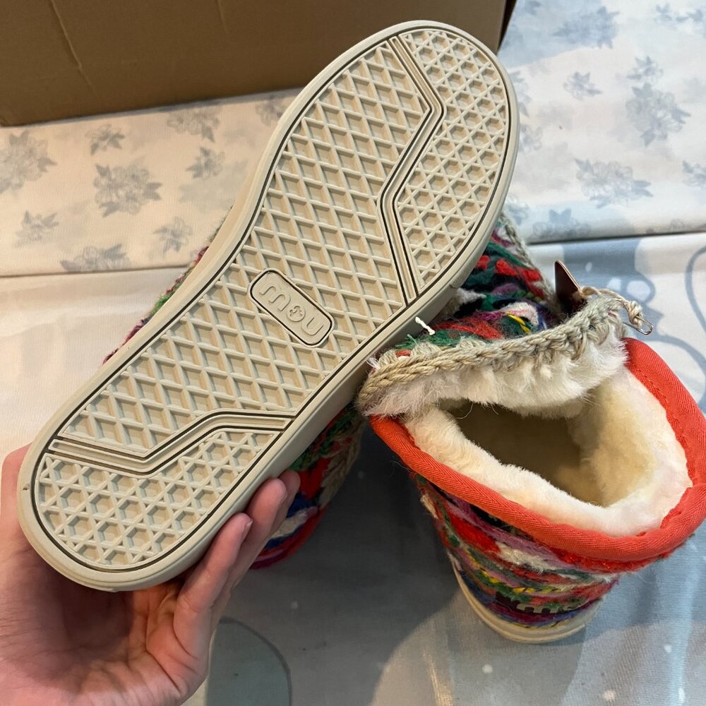 Mou Ethnic Style Woven Snow Boots - Picture 5 of 7